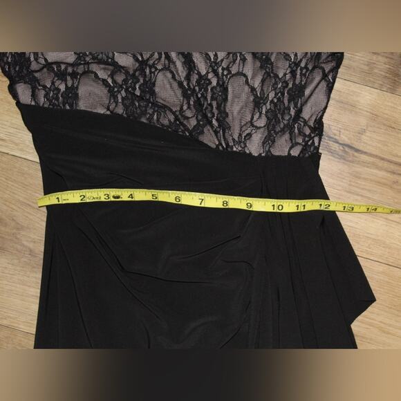 American Living Black Lace Overlay Sheath Dress Women Size 4 - Picture 8 of 9